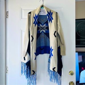 Lush Aztec Blanket Cardigan Sweater